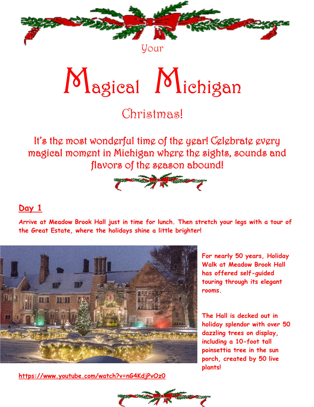 Your Magical Michigan Christmas
