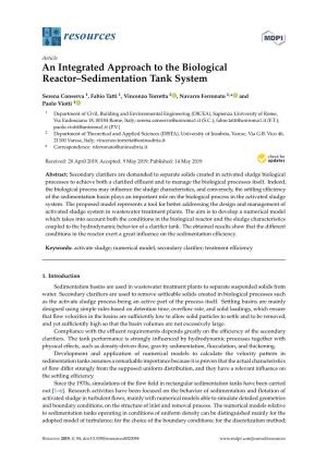 An Integrated Approach to the Biological Reactor–Sedimentation Tank System