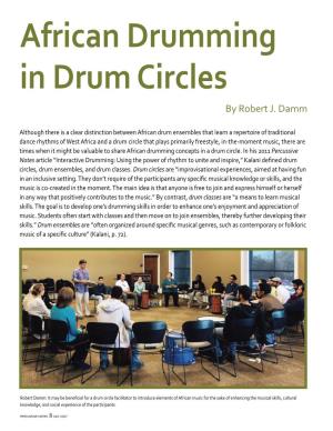African Drumming in Drum Circles by Robert J