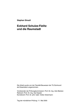 Eckhard Schulze-Fielitz Und Die Raumstadt
