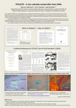 STILLEITE – a Zinc Selenide Named After Hans Stille