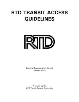 Rtd Transit Access Guidelines