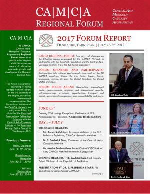 2016 CAMCA Forum Report
