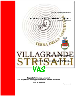 COMUNE DI VILLAGRANDE STRISAILI Provincia OGLIASTRA