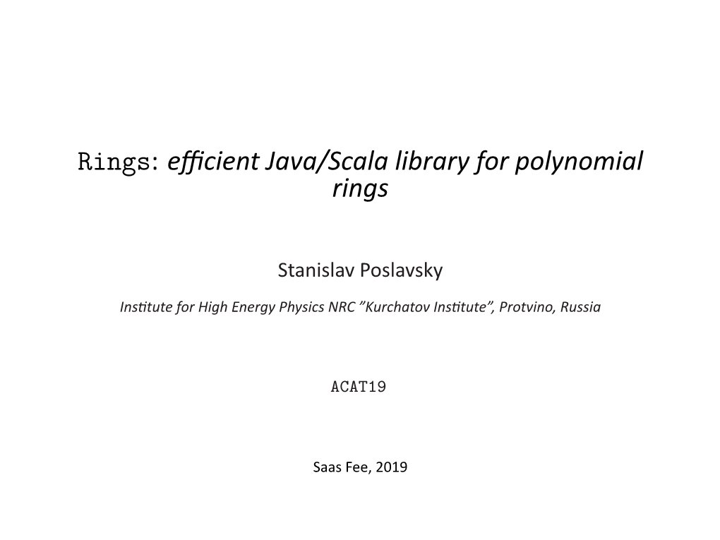 Efficient Java/Scala Library for Polynomial Rings