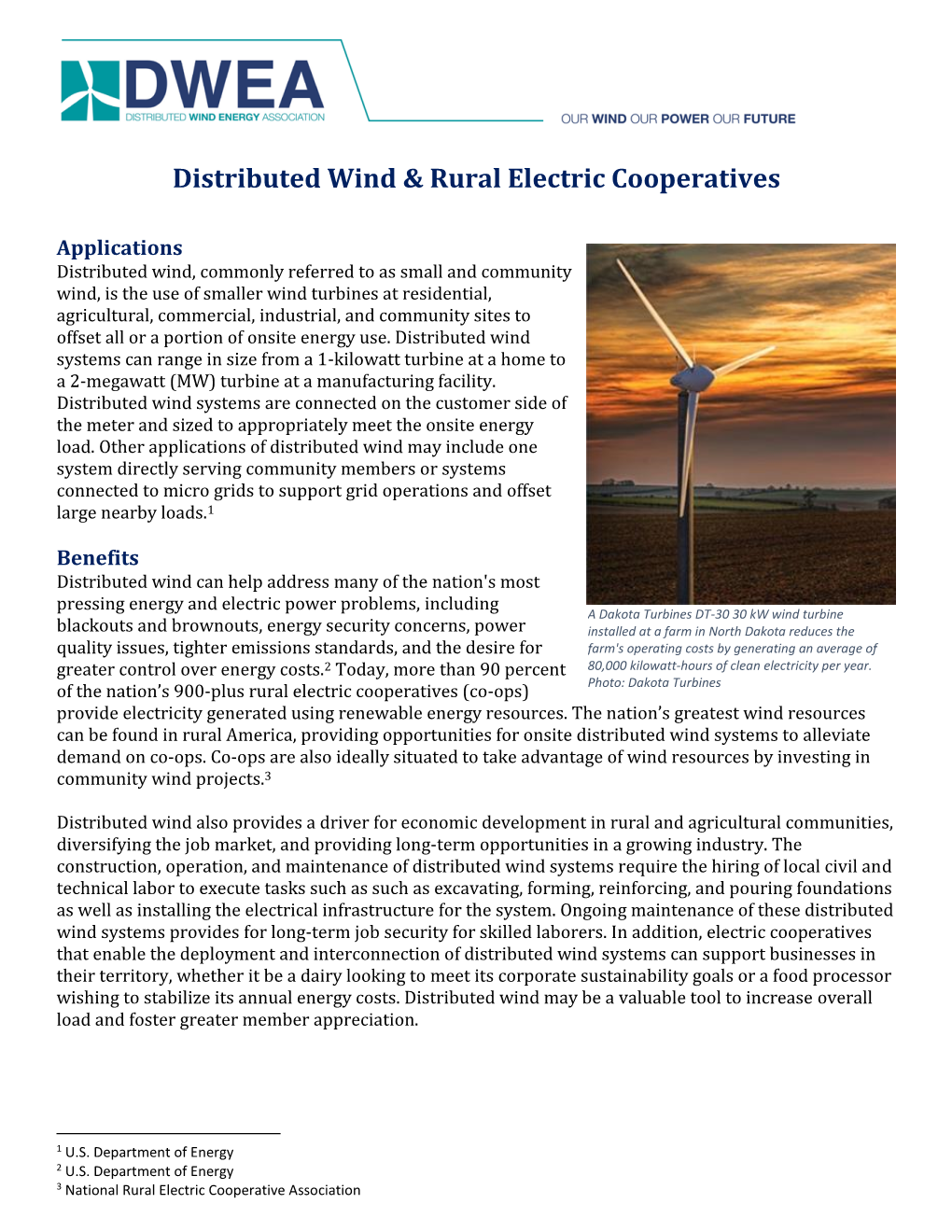 Distributed Wind & Rural Electric Cooperatives