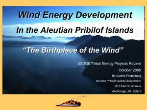 Wind Energy Development in the Aleutian Pribilof Islands