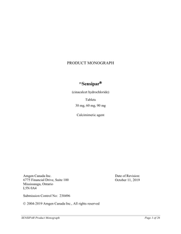 Product Monograph
