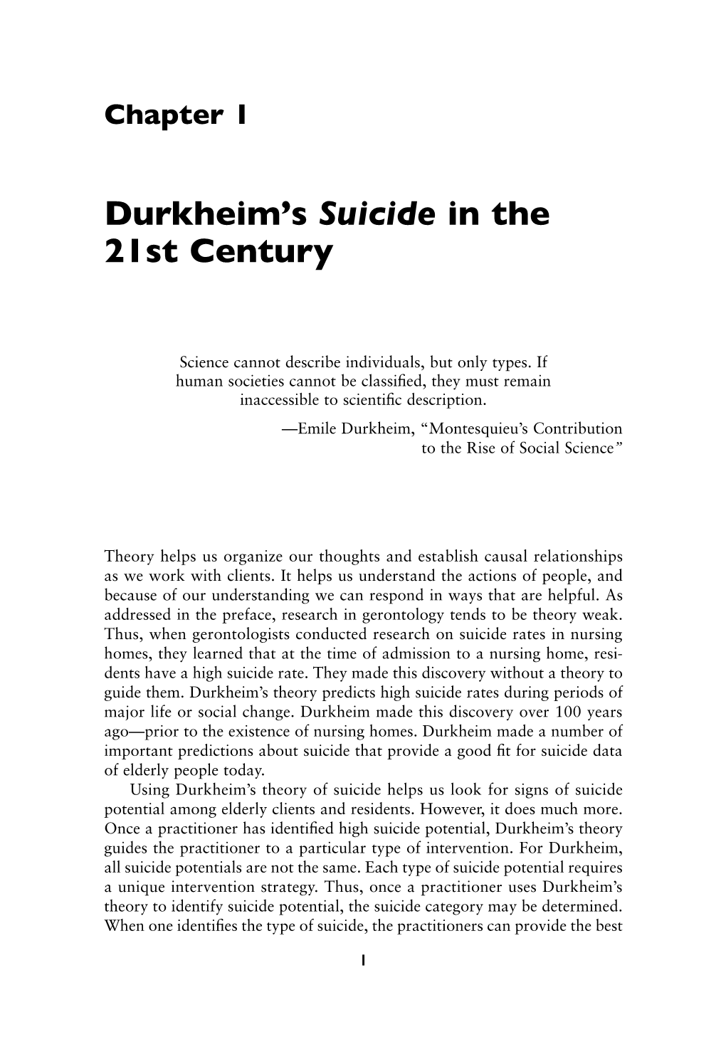 Durkheim's Suicide in the 21St Century