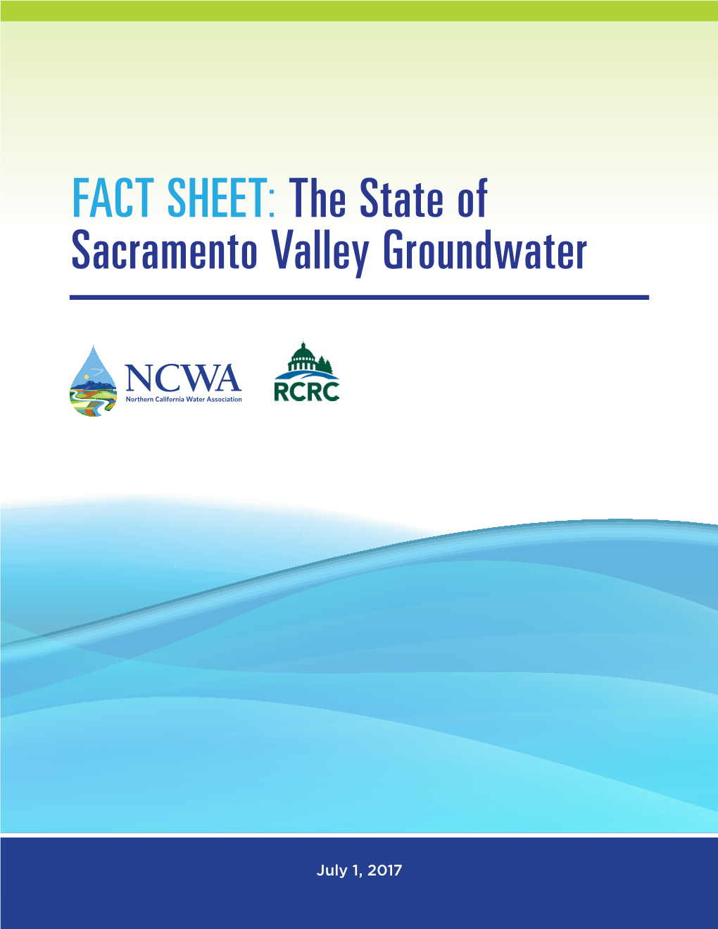 FACT SHEET: the State of Sacramento Valley Groundwater