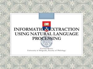 Information Extraction Using Natural Language Processing
