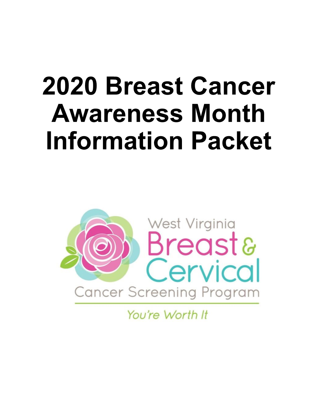 2020 Breast Cancer Awareness Month Information Packet