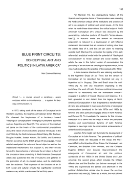 Blueprint Circuits: Conceptual Art and Politics in Latin America