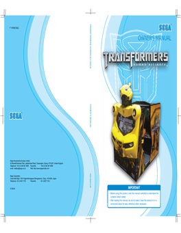 Transformers Owners Manual