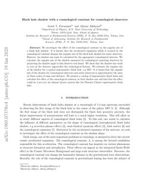 Arxiv:1905.07378V4 [Astro-Ph.CO] 19 Jan 2020 Cosmic Accelerated Expansion