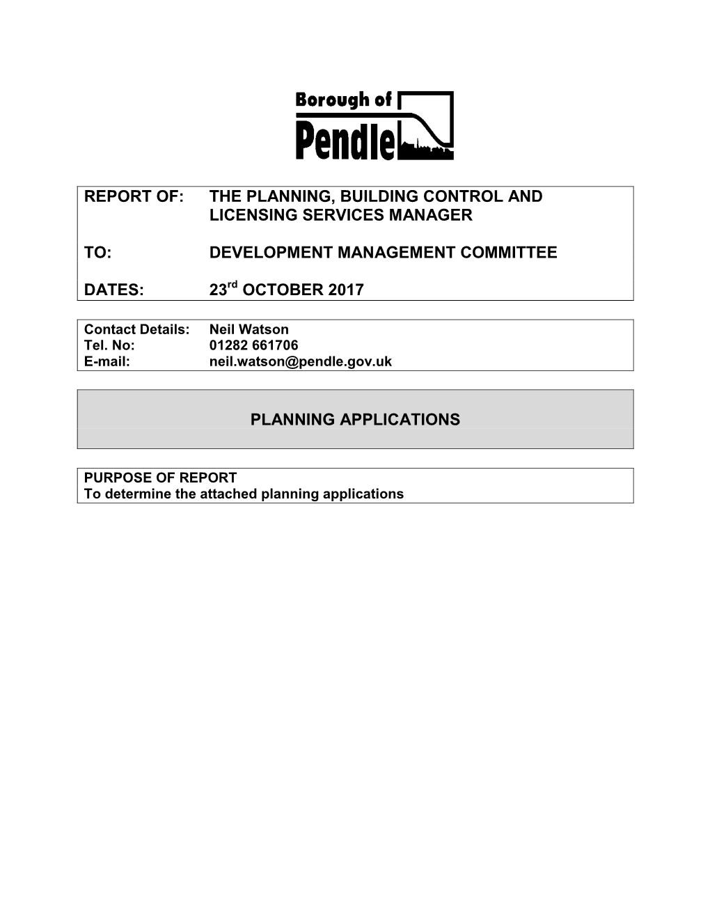 Planning Application 17/0427/OUT