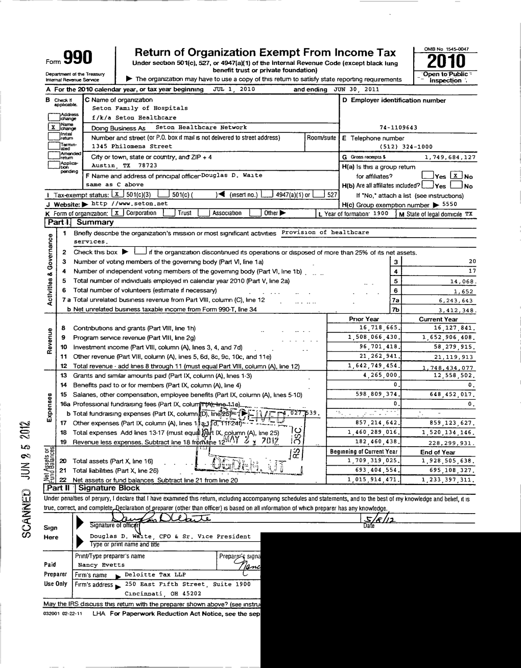 Form 990 Ireturn of Organization Exempt from Income Tax S-IWAL