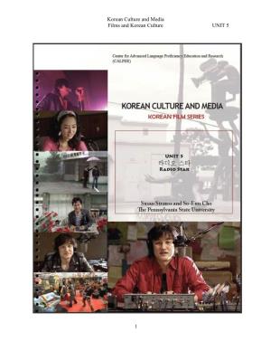 Korean Culture and Media Films and Korean Culture UNIT 5