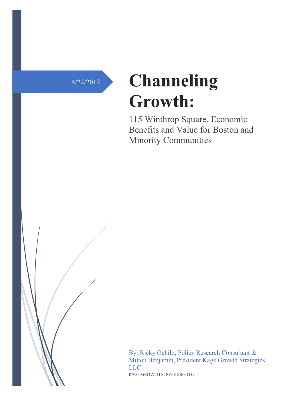 Channeling Growth: 115 Winthrop Square, Economic Benefits and Value for Boston and Minority Communities