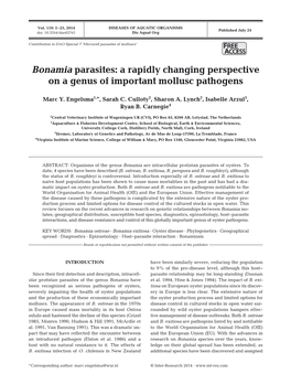 Bonamia Parasites: a Rapidly Changing Perspective on a Genus of Important Mollusc Pathogens