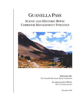 Guanella Pass Scenic and Historic Byway Corridor Management Strategy