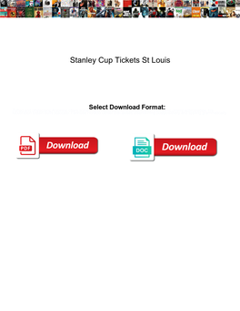 Stanley Cup Tickets St Louis