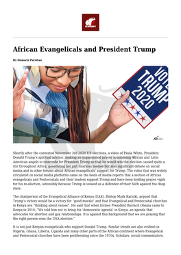 African Evangelicals and President Trump