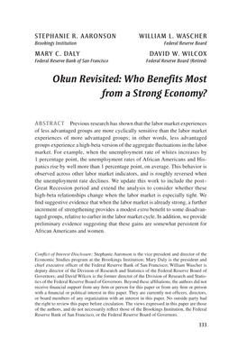 Okun Revisited: Who Benefits Most from a Strong Economy?