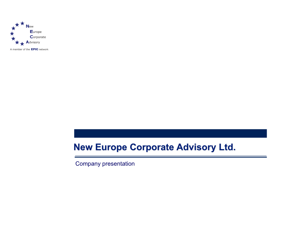 New Europe Corporate Advisory Ltd
