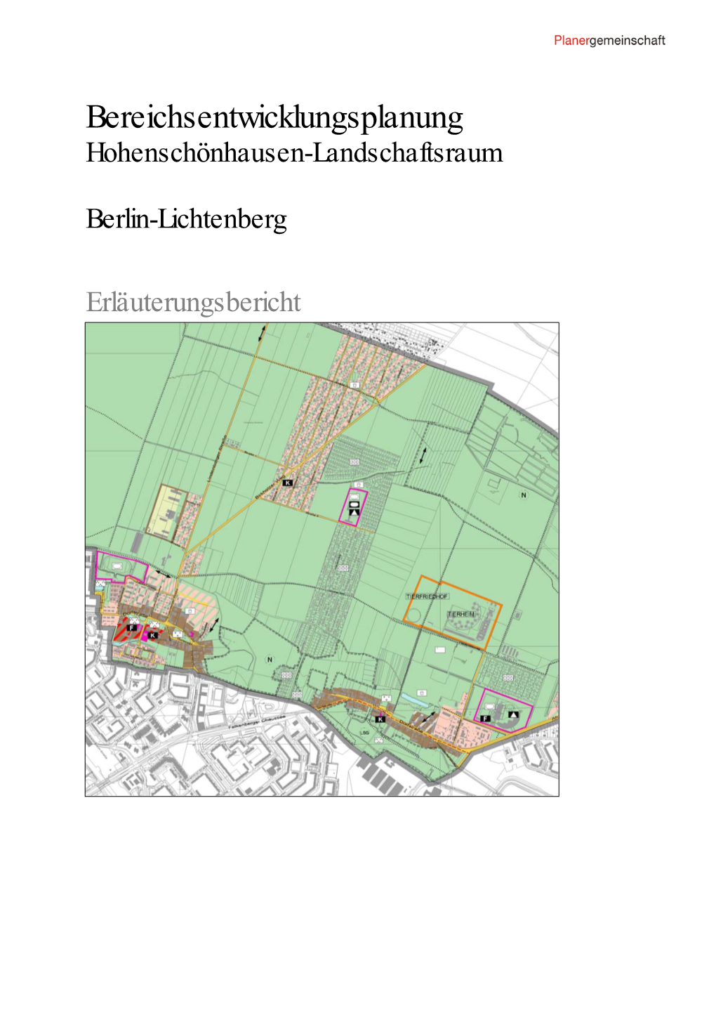 Bereichsentwicklungsplanung Hohenschönhausen-Landschaftsraum