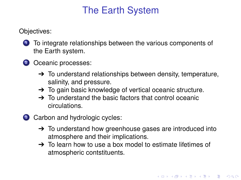 The Earth System