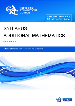 Syllabus Additional Mathematics