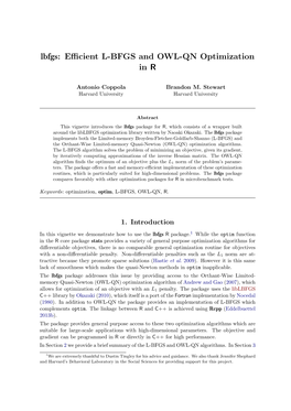 Lbfgs: Efficient L-BFGS and OWL-QN Optimization in R