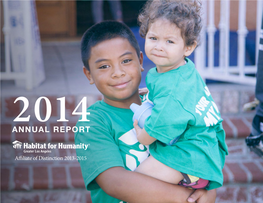 Annual Report 2 Habitat for Humanity of Greater Los Angeles Annual Report 2014