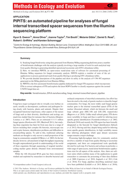 PIPITS: an Automated Pipeline for Analyses of Fungal Internal Transcribed Spacer Sequences from the Illumina Sequencing Platform