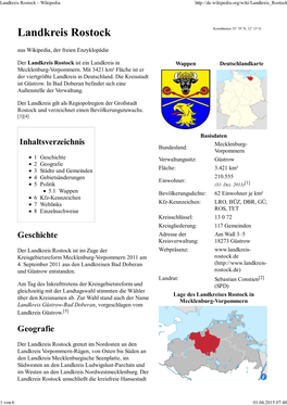 Landkreis Rostock – Wikipedia