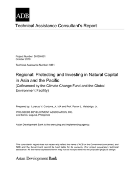 50159-001: Protecting and Investing in Natural Capital in Asia and The