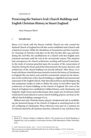 Church Buildings and English Christian History in Stuart England