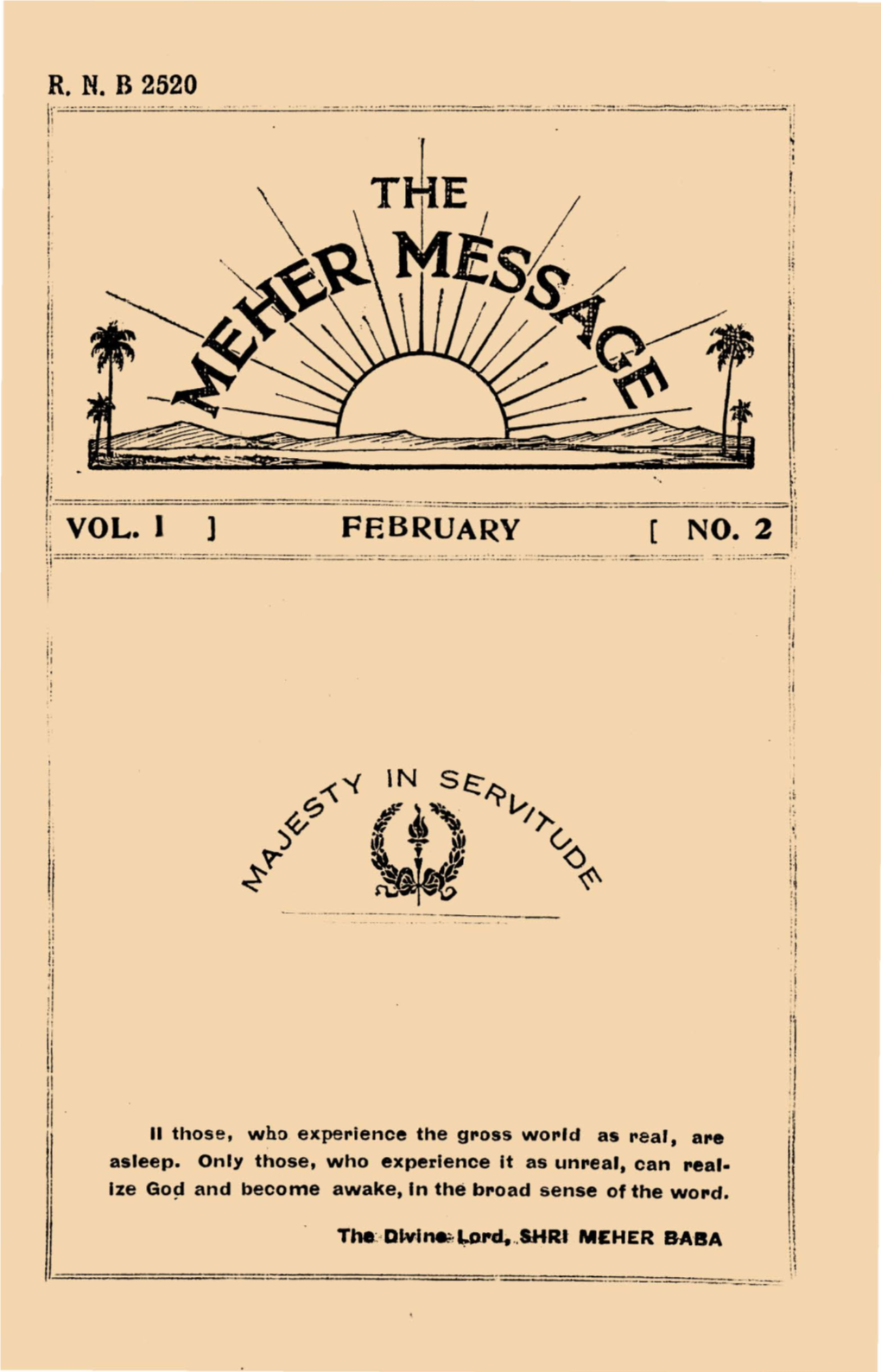 Meher Message Volume One Number