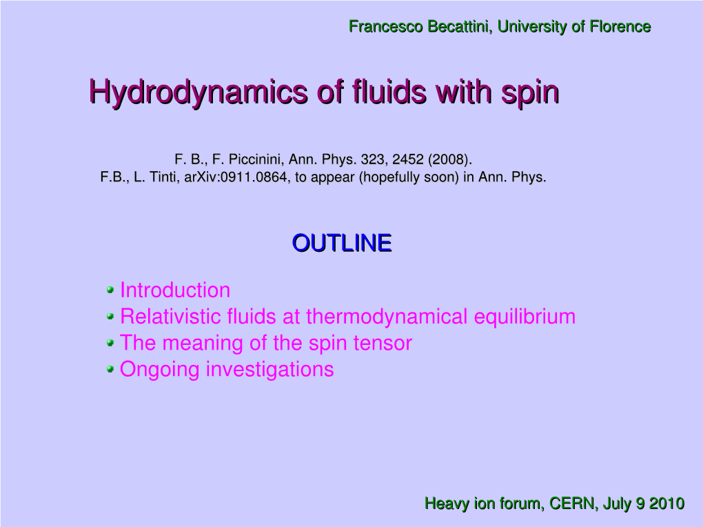 Hydrodynamics of Fluids with Spinhydrodynamics of Fluids with Spin