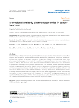 Monoclonal Antibody Pharmacogenomics in Cancer Treatment