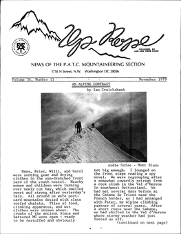 NEWS of the P.A.T.C. MQUNTAINEERING SECTION 1718 N Street, N.W