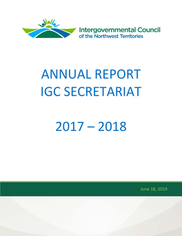 Annual Report Igc Secretariat