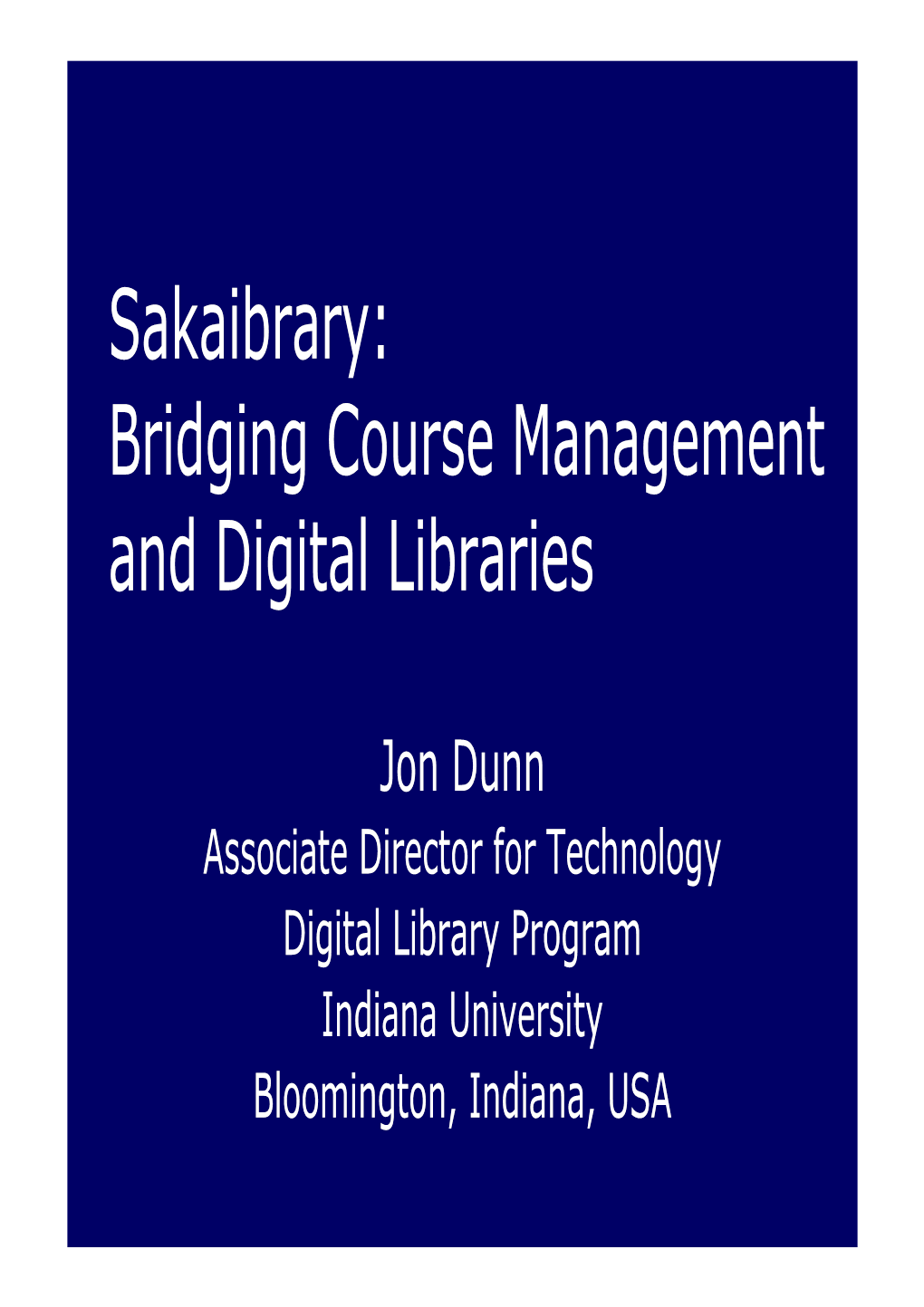 Bridging Course Management and Digital Libraries