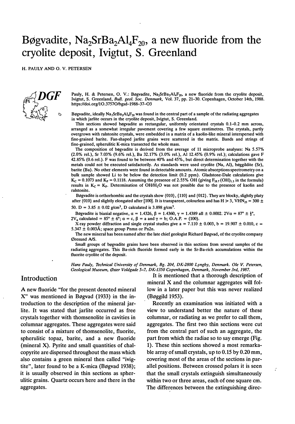 Bulletin of the Geological Society of Denmark, Vol. 37/1-2 Pp. 21-30