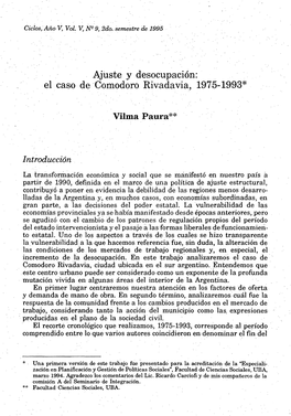 El Caso De Comodoro Rivadavia, 1975-1993