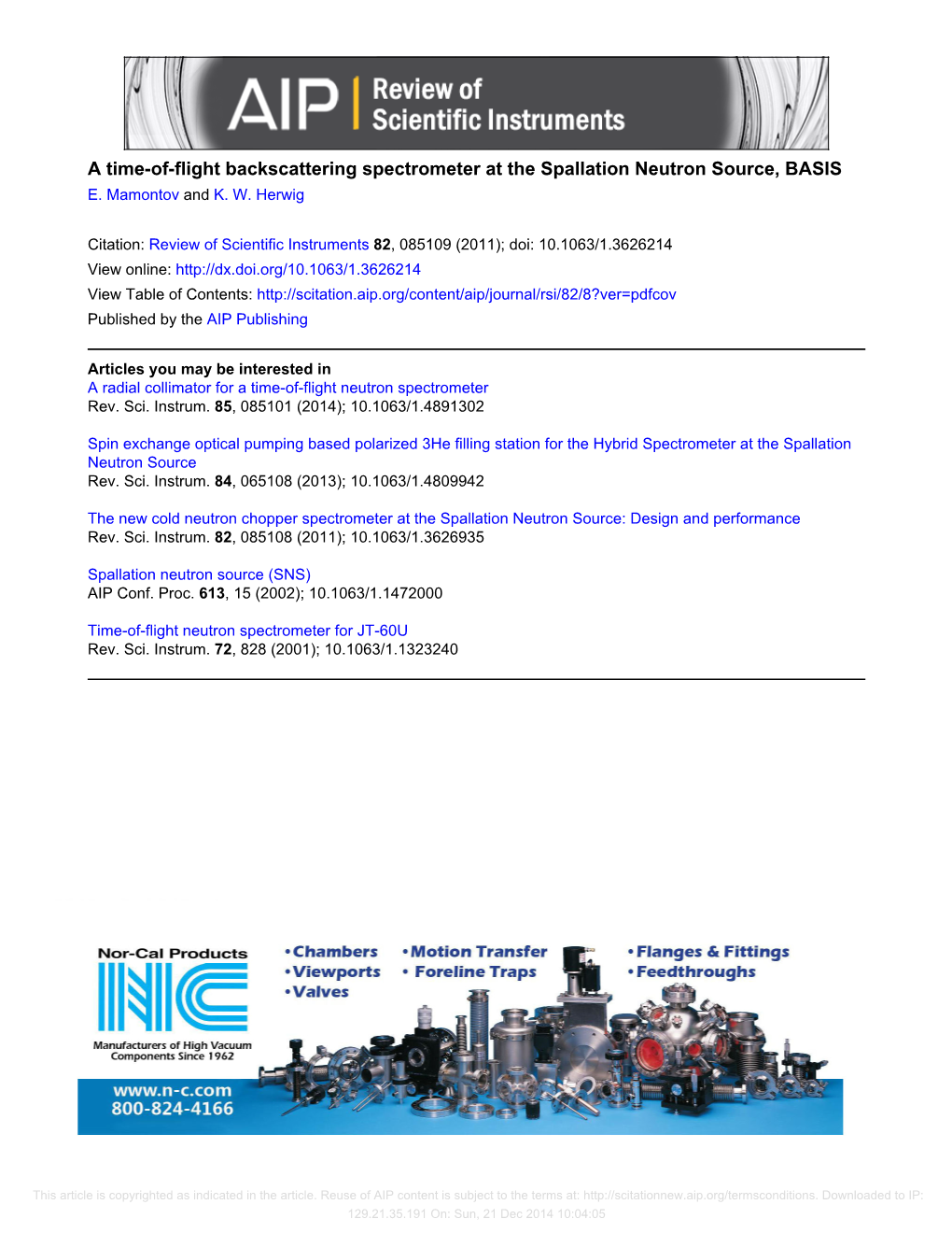 A Time-Of-Flight Backscattering Spectrometer at the Spallation Neutron Source, BASIS E