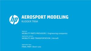 Aerosport Modeling Rudder Trim