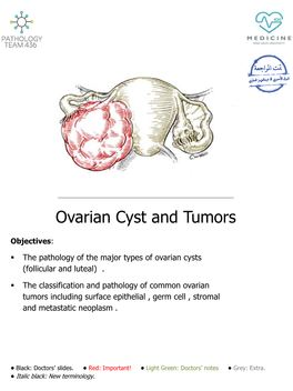 Ovarian Cyst and Tumors