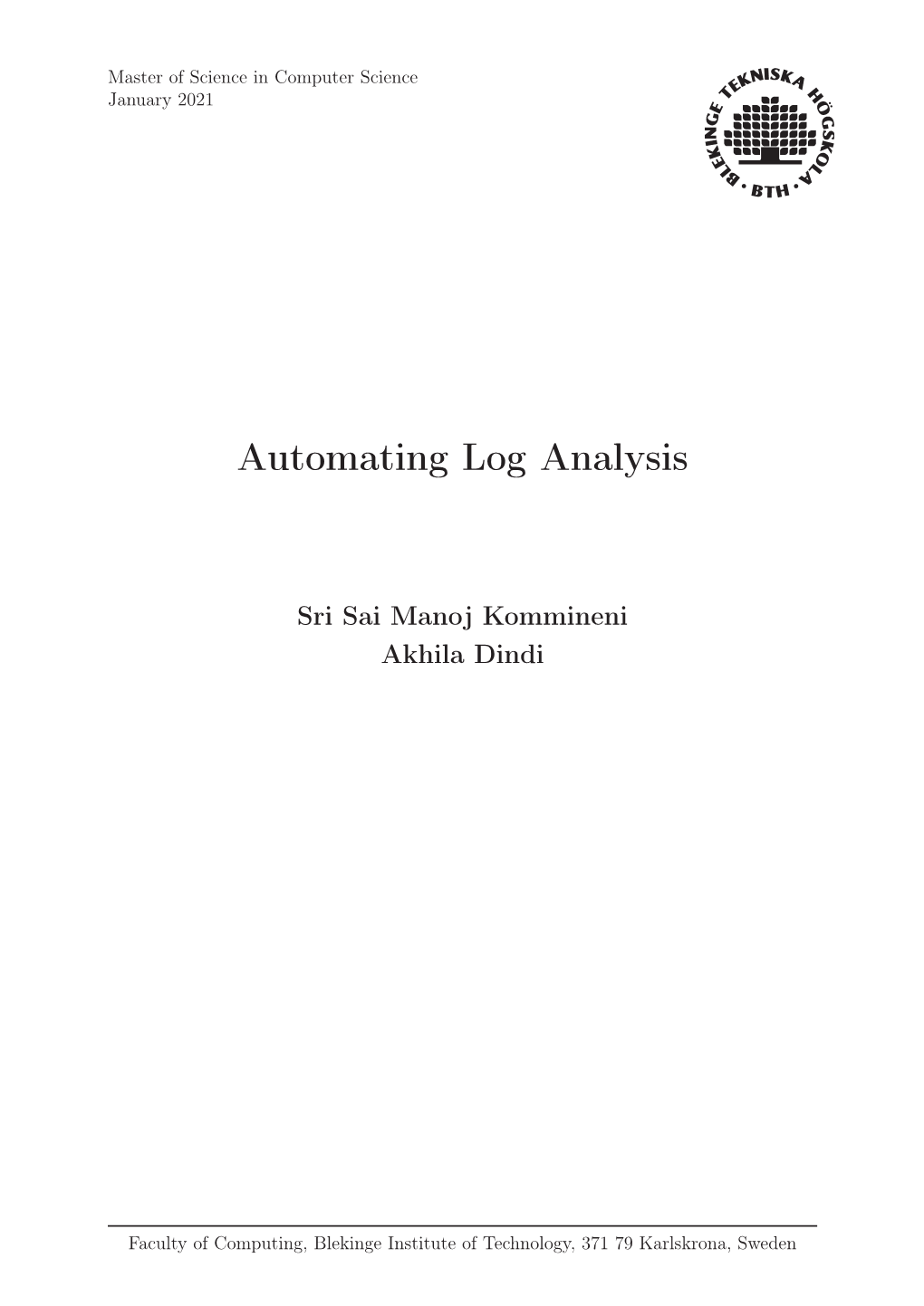 Automating Log Analysis